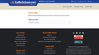 
                            6. Course Login - TrafficSchool.com