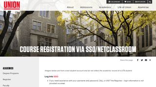 
                            4. Course Registration via SSO/NetClassroom | Union ...