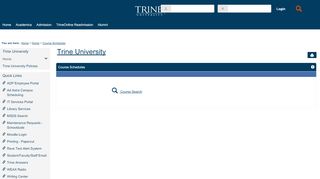 
                            6. Course Schedules - Main View | Home | Trine University