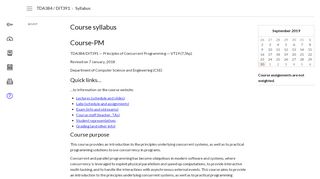 
                            8. Course syllabus