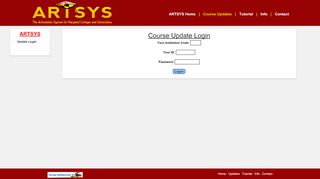 
                            3. Course Update Login - ARTSYS MD