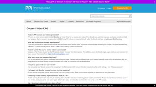 
                            5. Course / Video FAQ - PPI