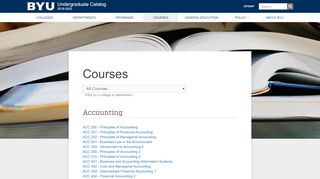 
                            6. Courses | Undergraduate Catalog