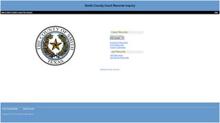 
                            3. Court Records - Smith County Court Records Inquiry