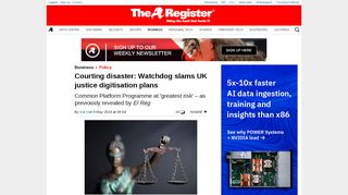 
                            3. Courting disaster: Watchdog slams UK justice digitisation plans