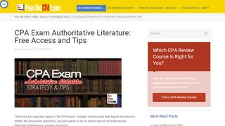 
                            8. CPA Exam Authoritative Literature: Free Access and Tips