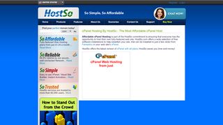 
                            2. cPanel Hosting - Reliable, Affordable cPanel Hosting with HostSo