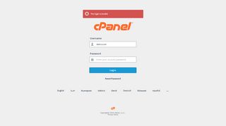 
                            3. cPanel Login