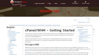 
                            1. cPanel/WHM - Getting Started [KnownHost Wiki]