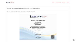 
                            4. cpd certificate - CPD Portal Official Website