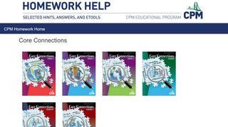 
                            5. CPM Homework Help : Homework Help Categories