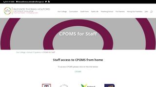 
                            9. CPOMS for Staff - Blessed Thomas Holford Catholic College Teaching ...