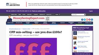 
                            10. CPP claims: you can still reclaim - MoneySavingExpert