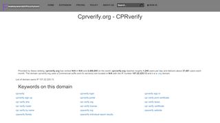 
                            4. Cprverify.org - CPRverify - freekeyworddifficultytool.com