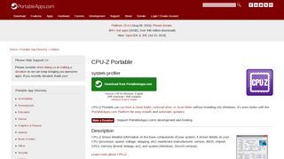 
                            6. CPU-Z Portable (system profiler) | PortableApps.com