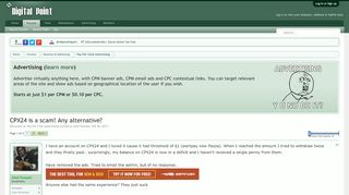 
                            2. CPX24 is a scam! Any alternative? - Digital Point Forums