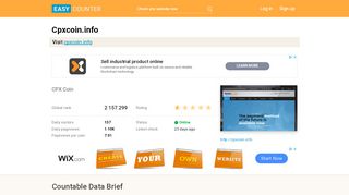 
                            1. Cpxcoin.info: CPX Coin - easycounter.com