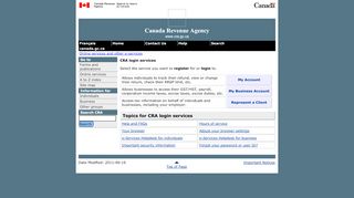 
                            6. CRA login services