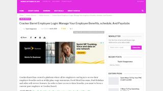 
                            6. Cracker Barrel Employee Login: Manage Your …