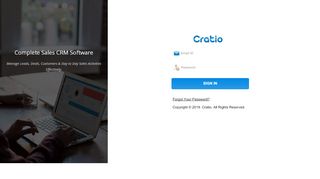 
                            5. Cratio CRM Software - Customer Login