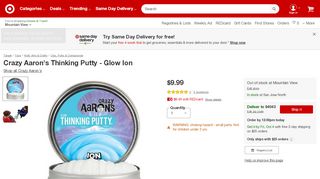 
                            2. Crazy Aaron's Thinking Putty - Glow Ion : Target