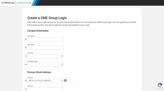 
                            3. Create a CME Group Login