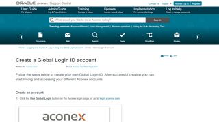 
                            6. Create a Global Login ID account | Oracle Aconex Support ...