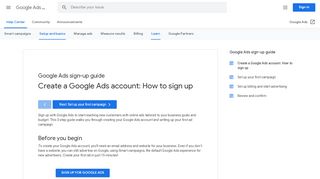 
                            5. Create a Google Ads account: How to sign up