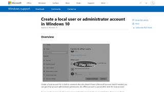 
                            7. Create a local user or administrator account in …