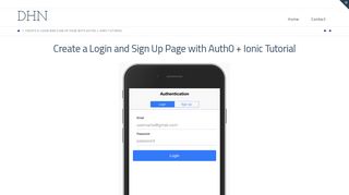 
                            6. Create a Login and Sign Up Page with Auth0 + …