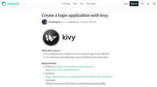 
                            6. Create a login application with kivy — Steemit