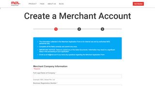 
                            4. Create a Merchant Account - MOL Partners