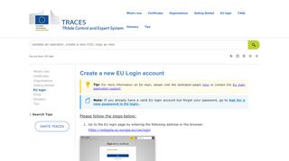 
                            8. Create a new EU Login account - Europa