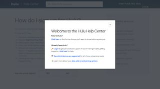 
                            9. Create a New Hulu Account