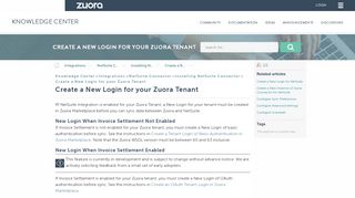 
                            9. Create a New Login for your Zuora Tenant in Zuora Connect - Zuora