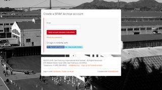 
                            3. Create a SFIAF Archive account