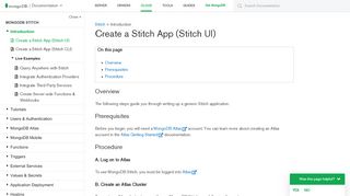 
                            8. Create a Stitch App (Stitch UI) — MongoDB Stitch