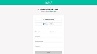 
                            3. Create a student account - Quill.org — Interactive Writing and Grammar