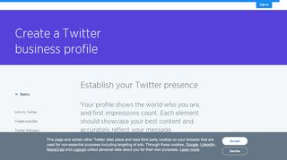 
                            7. Create a Twitter profile