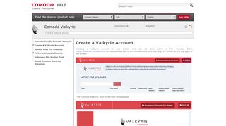 
                            5. Create a Valkyrie Account, Online Signs, Comodo Network, Comodo ...