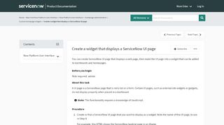 
                            6. Create a widget that displays a ServiceNow UI page