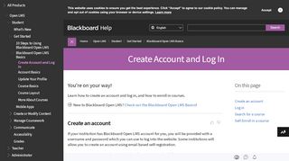 
                            7. Create Account and Log In | Blackboard Help