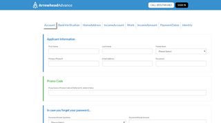 
                            3. Create Account - Arrowhead Advance