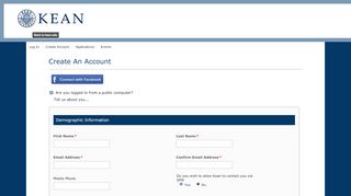 
                            6. Create Account - Kean University