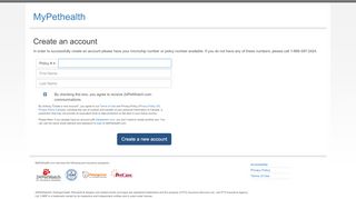 
                            5. Create Account - MyPetHealth - Login