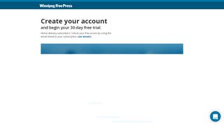 
                            8. Create Account - Winnipeg Free Press