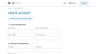 
                            5. Create an Account | Assurant