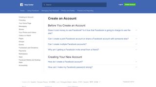 
                            6. Create an Account | Facebook Help Center | Facebook