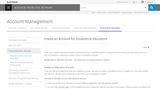 
                            8. Create an Account for Students & Educators - Autodesk