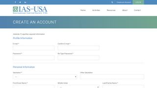 
                            5. Create an Account | IAS-USA